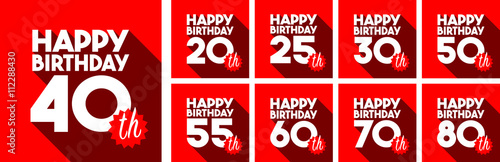 Happy 20th Birthday to Happy 80th Birthday
