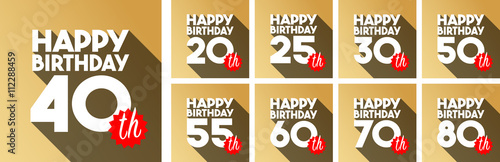 Happy 20th Birthday to Happy 80th Birthday