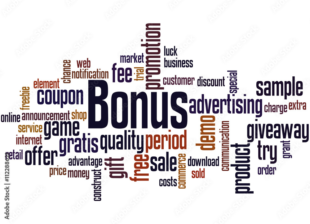 Fototapeta premium Bonus, word cloud concept 5