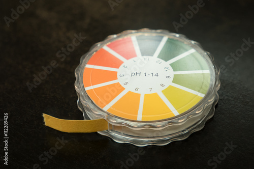 Close-up of a pH paper