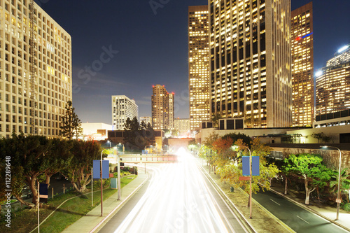 busy traffic on road in downtown of los angeles © zhu difeng