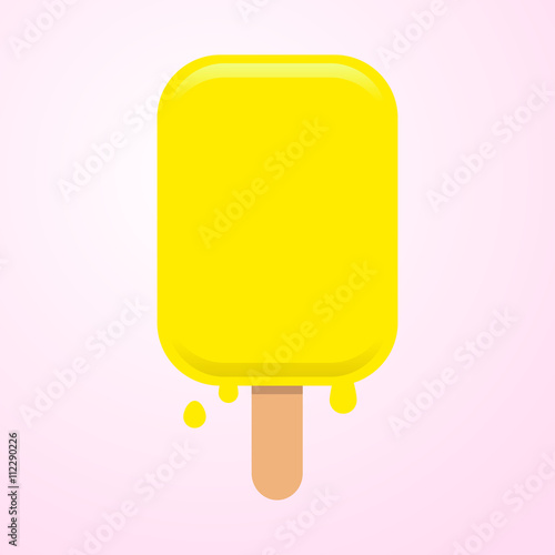 Icono plano polo de limon sobre fondo degradado