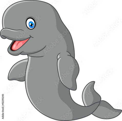 Cute cartoon dugong