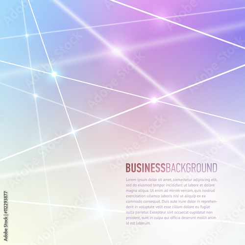 Vector abstract blurry background with white connection lines.