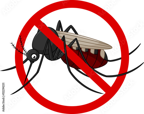 Stop mosquito cartoon
