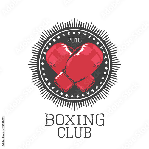 Boxing vector logo, emblem, label
