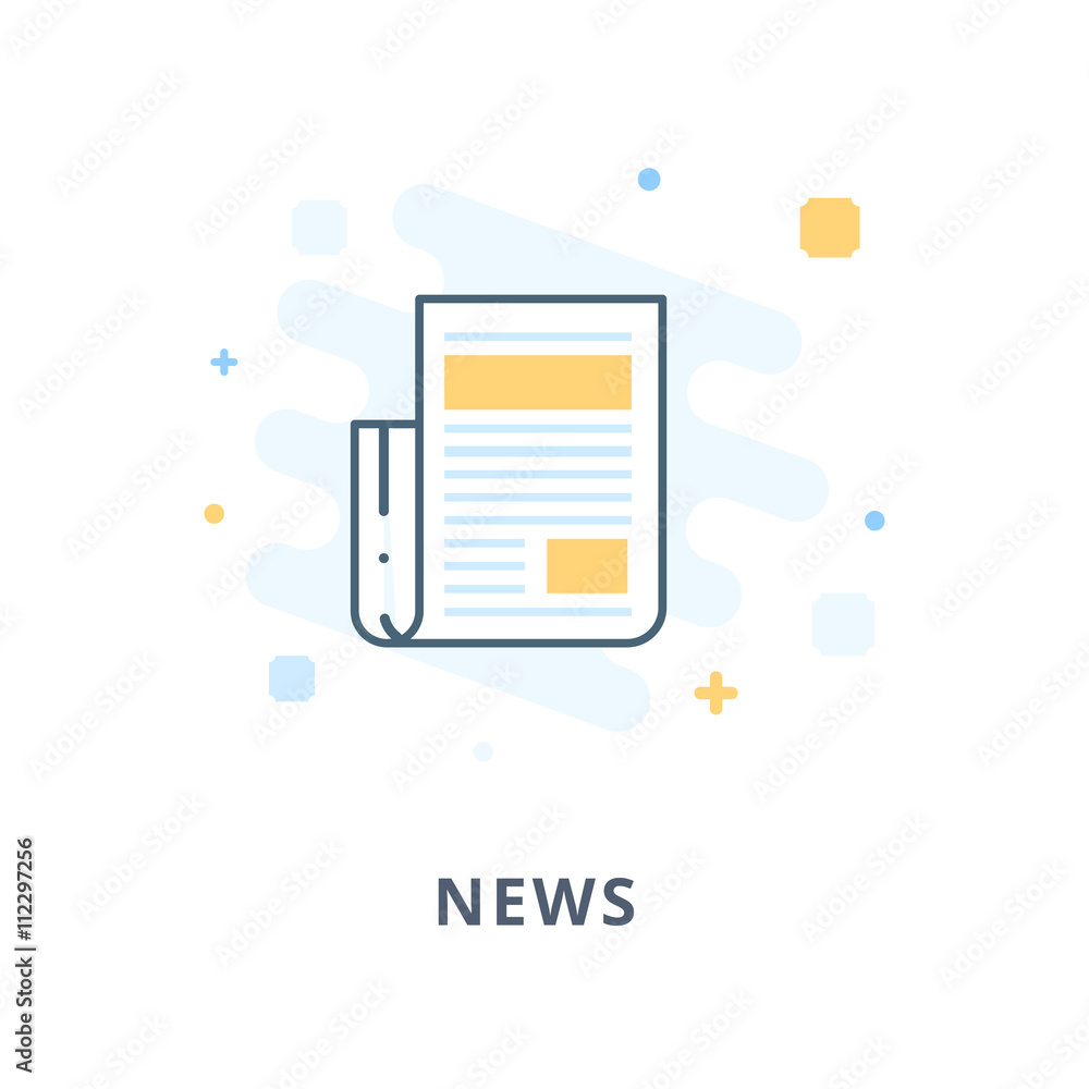 Creative web design, news flat icon. Design illustration and outline icons. Design elements for apps, web or ads Creative web design, news flat icon. Design illustration and outline icons. Design elements for apps, web or ads