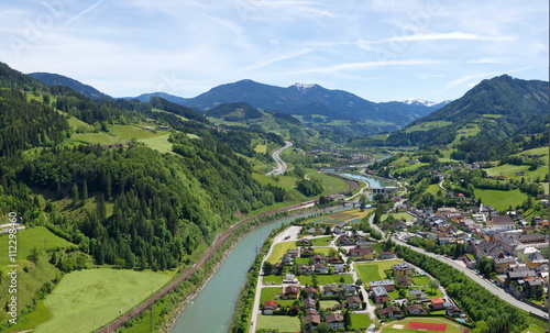 Blick auf das Salzachtal bei Werfen   Salzburg     sterreich