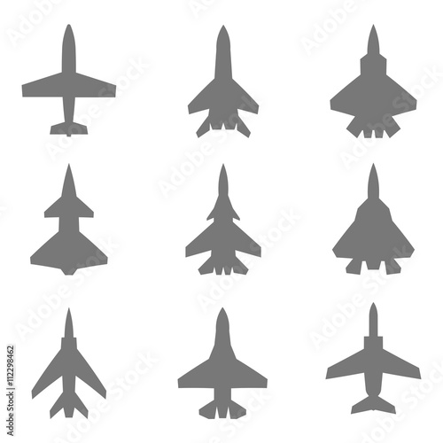 Jet silhouettes set