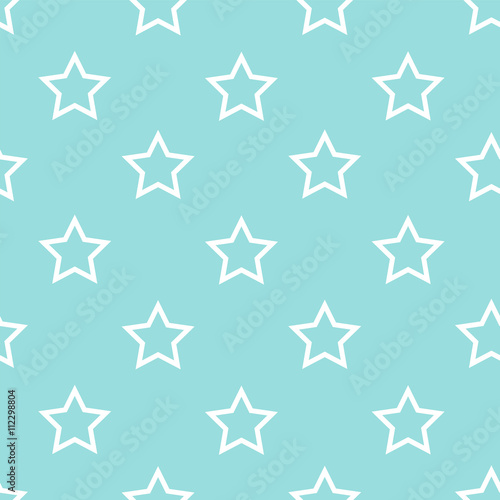 White stars on a blue background seamless pattern trend
