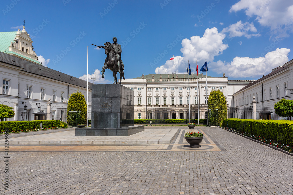Naklejka premium Presidential Palace (Pałac Prezydencki, 1643) in Warsaw, Poland. 