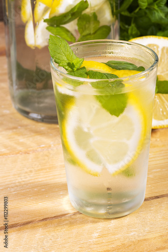 classic lemonade with fresh mint