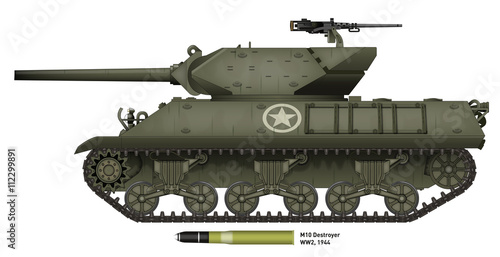 Char US M10 destroyer-WW2-04