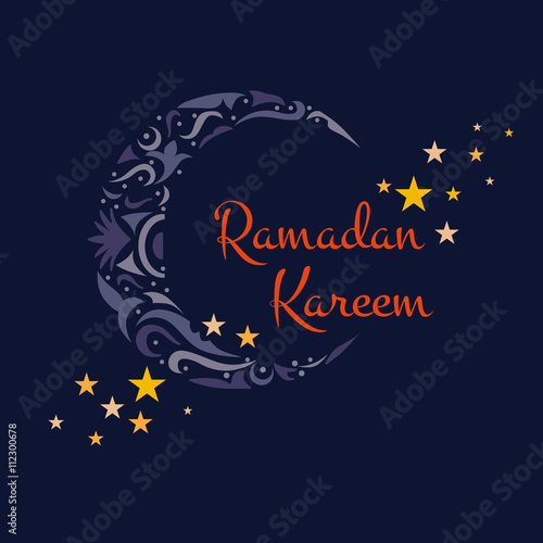 Happy Ramadan Kareem  greeting background illustration