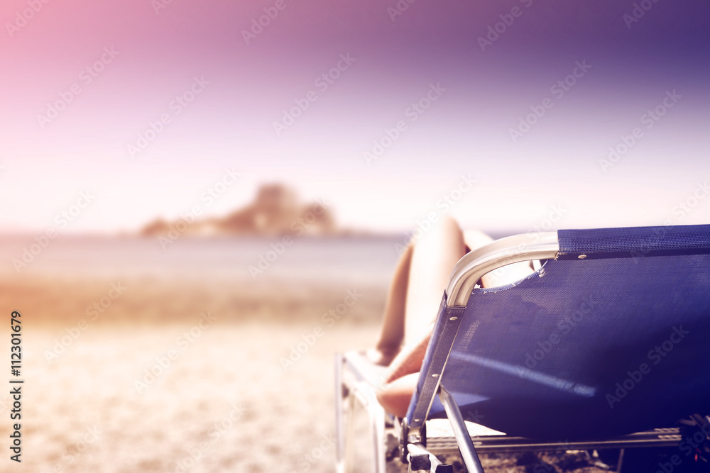 Fototapeta premium woman and summer time