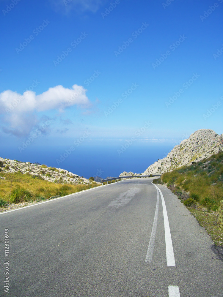 Mountain road on mallorca, spain