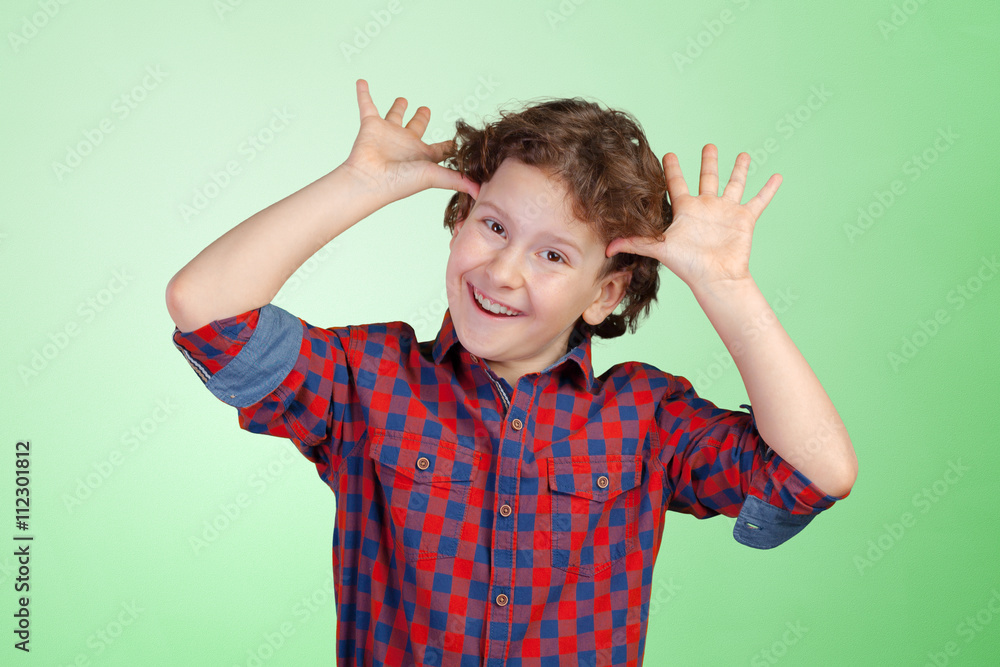 Portrait of funny little boy Portrait of funny little boy