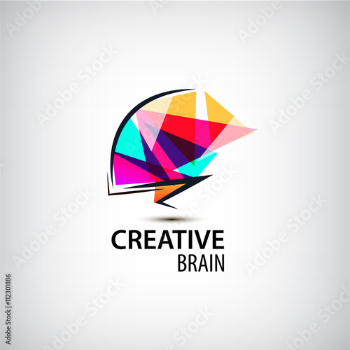 Vector creative mind logo, brain