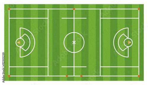 Aerial Lacrosse Field Illustration