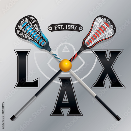 Lacrosse LAX Emblem Illustration