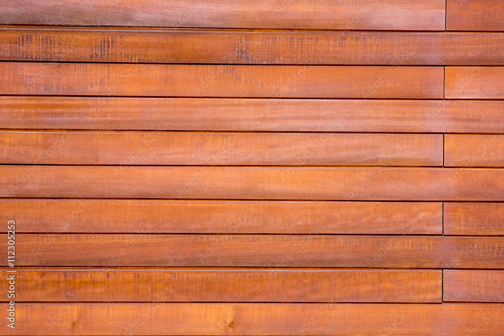 Fototapeta premium close up of wall made of wooden planks