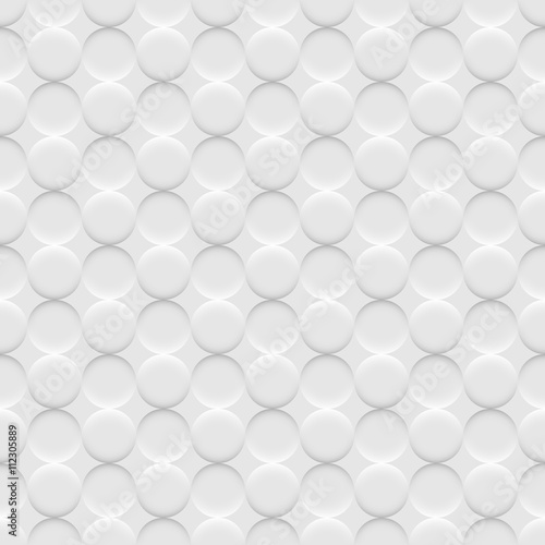 White background seamless pattern with circles