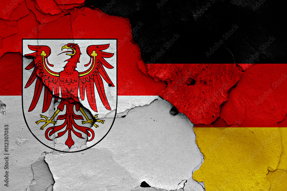 3D illustration flag of Brandenburg is a region of Germany. Wavi 21757746  Stock Photo at Vecteezy
