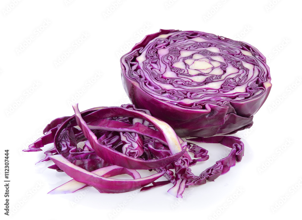 Fototapeta premium Purple cabbage isolated on white background