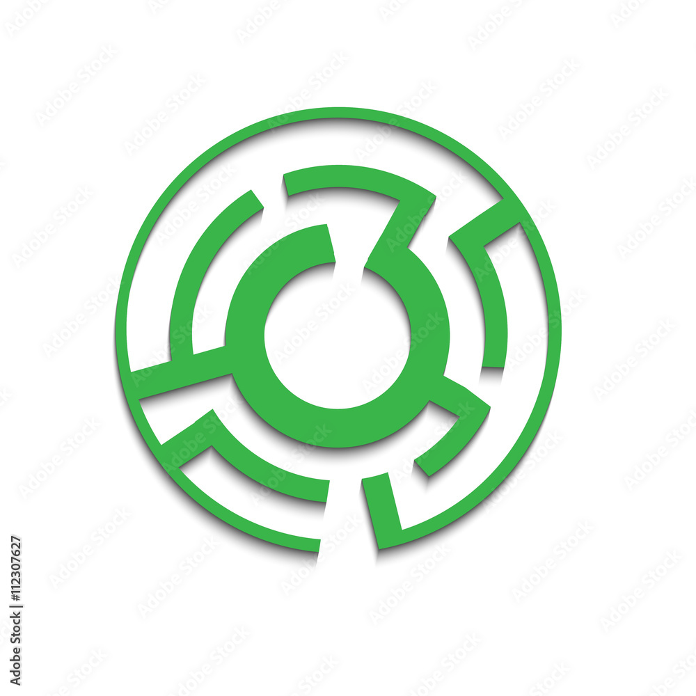 circular maze simple vector illustration circular maze simple vector illustration
