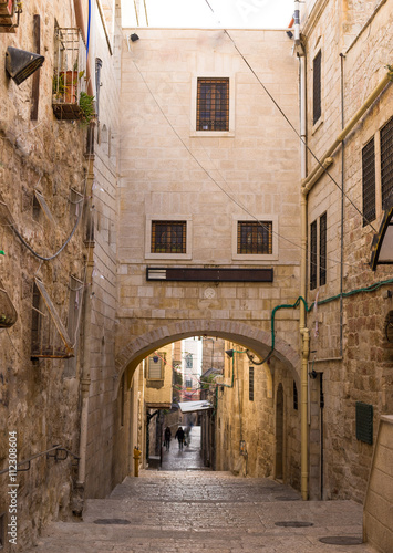 Fototapeta Naklejka Na Ścianę i Meble -  Viev of Old city Jerusalem. Sunny summer day near neautiful building