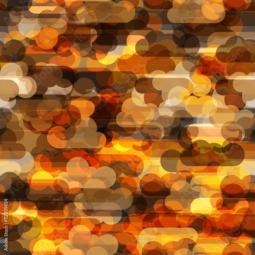 Seamless pattern wth transparent clouds in warm colors