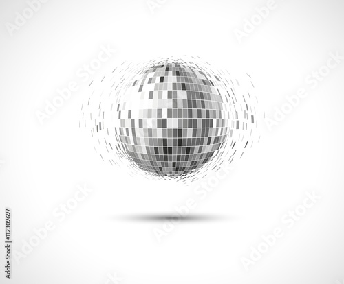 silver disco lights circle abstract background