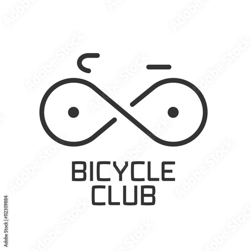 Bicycle club, shop, rental vector logo