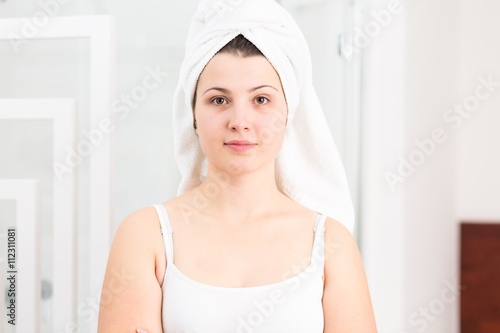 Woman in towel