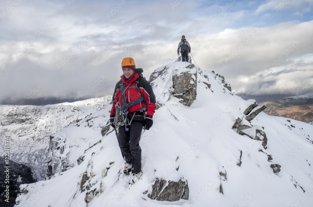 Scotland, Glencoe, Beinn a'Bheithir, mountaineering in winter Scotland, Glencoe, Beinn a'Bheithir, mountaineering in winter