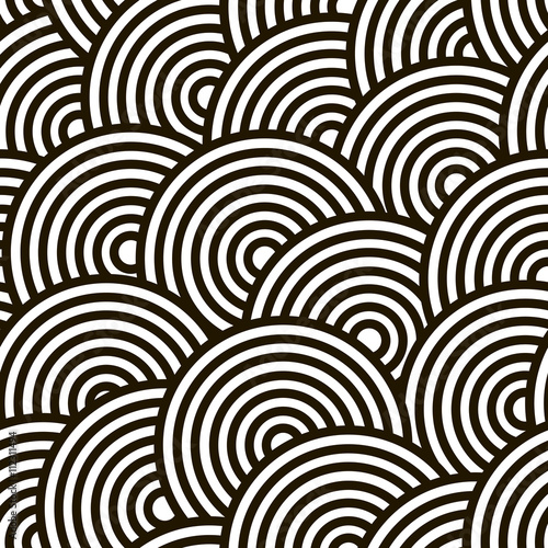 High contrast circles seamless pattern