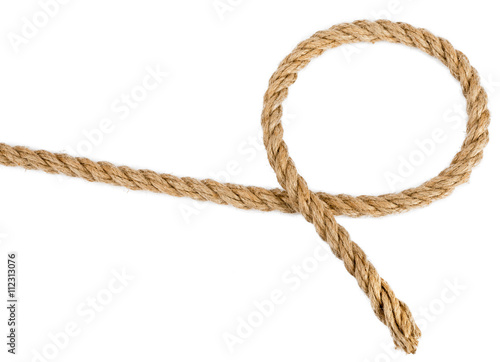 Ship rope isolated on white background