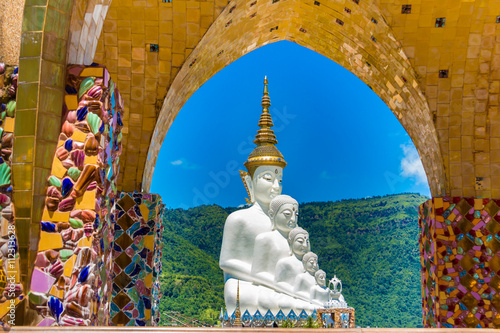 The Buddhas in Phasonkaew temple, Thailand photo