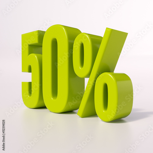 Percentage sign, 50 percent