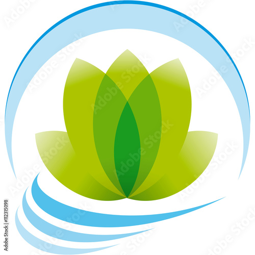 Logo, Signet oder Flat Icon für Osteopathie, Spa, Physiotherapie und Massage