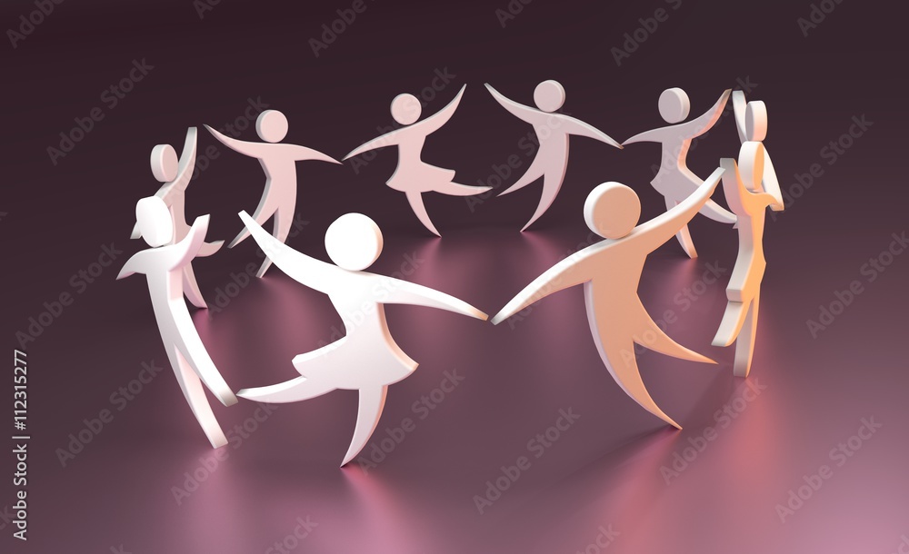 Groupe de danseurs - Symbole - 3D