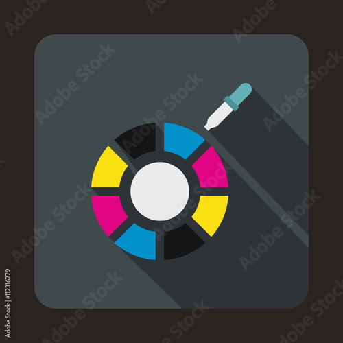 Color picker icon, flat style