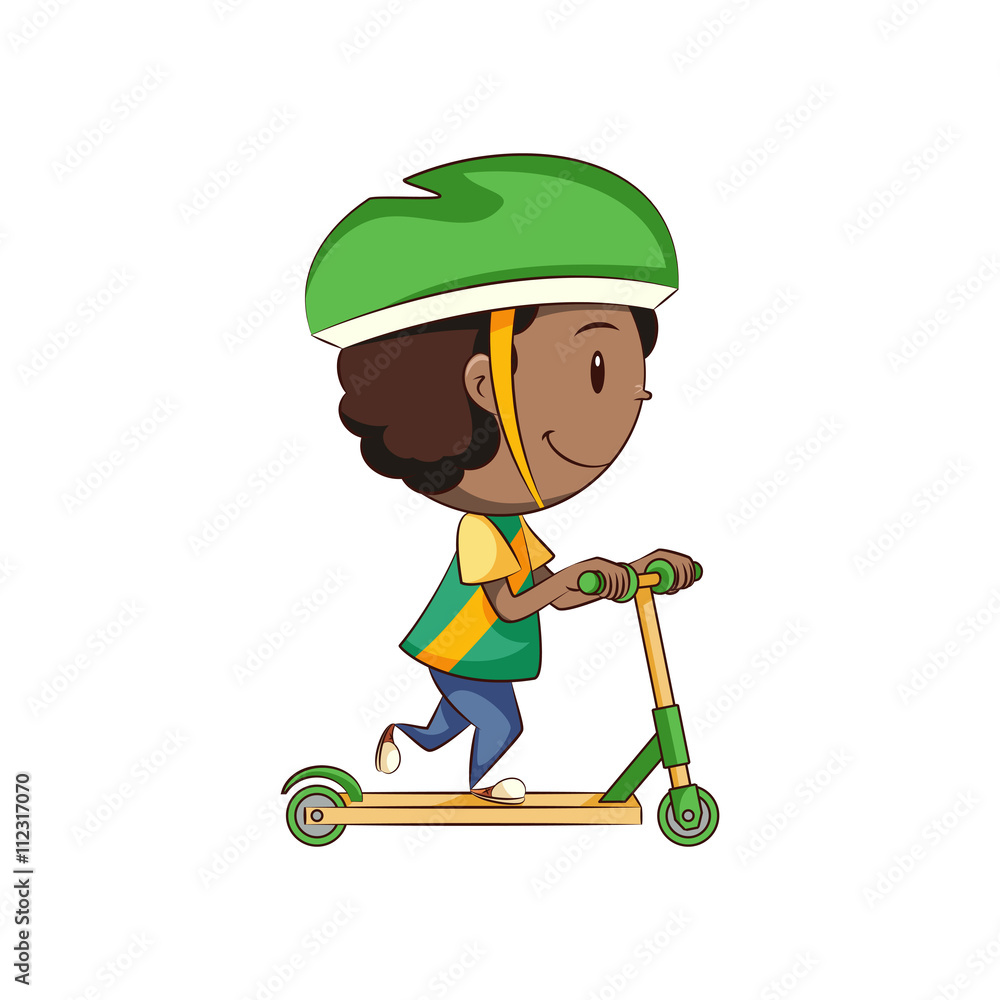 Boy on scooter