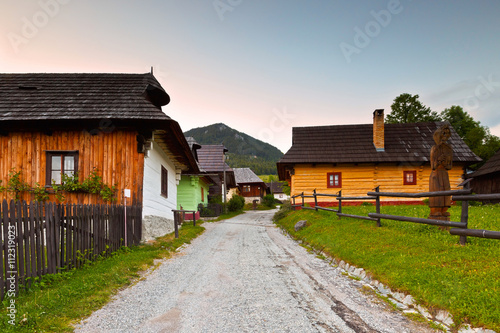 Vlkolinec village near town of Ruzomberok, Slovakia. UNESCO World Heritage site.