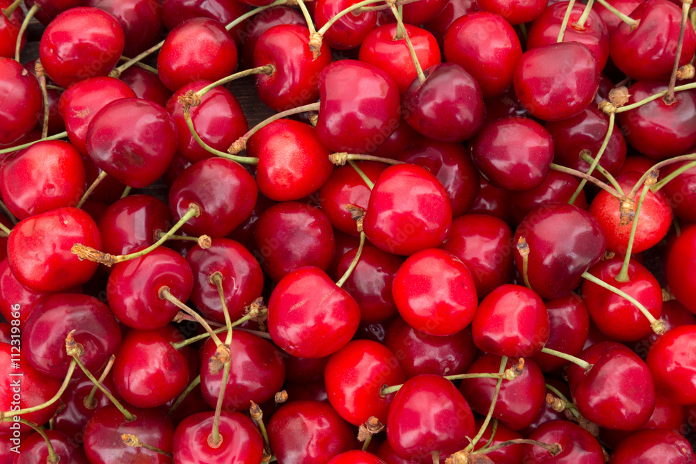 Cherry berries closeup background. Cherry berries closeup background.