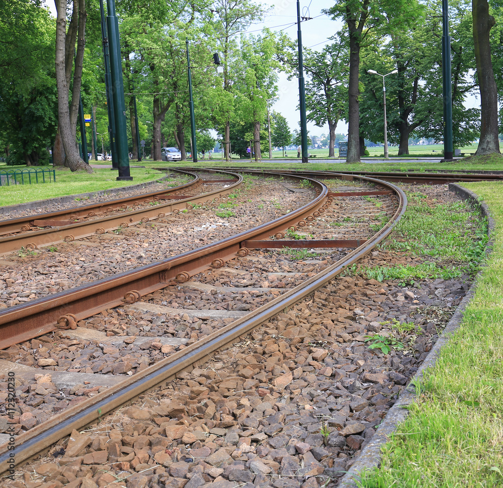 Obraz premium Tory tramwajowe