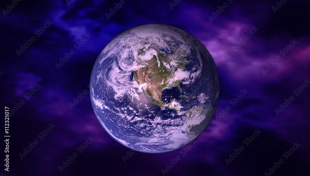 High Resolution Planet Earth view. The World Globe from Space in a star field showing the terrain and clouds. Elements of this image are furnished by NASA High Resolution Planet Earth view. The World Globe from Space in a star field showing the terrain and clouds. Elements of this image are furnished by NASA