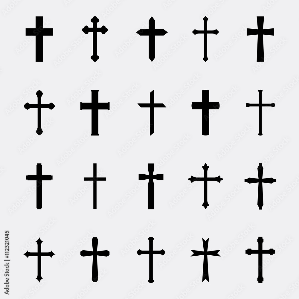Crosses vector set Stock Vector | Adobe Stock