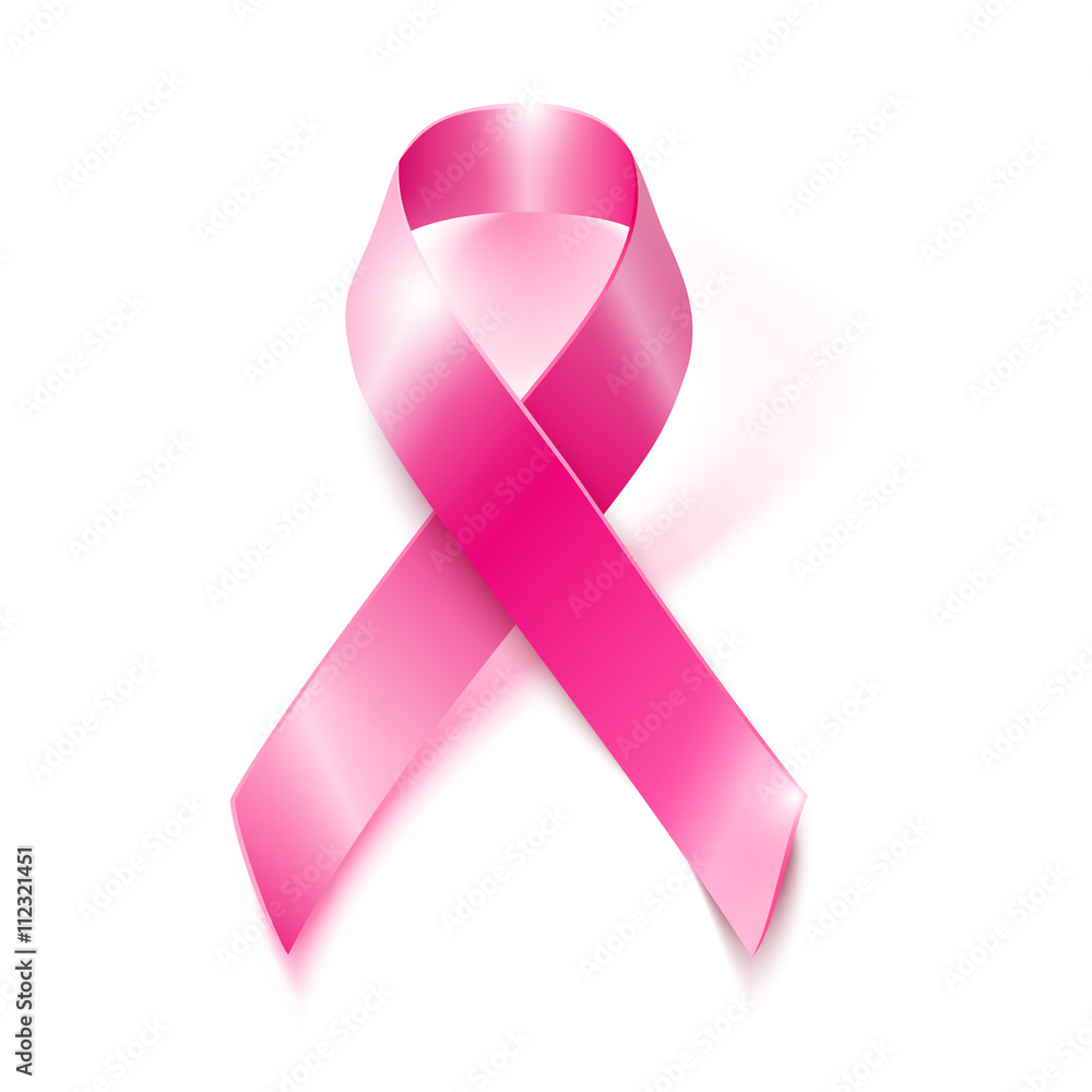 Vector pink ribbon breast cancer awareness symboll Vector pink ribbon breast cancer awareness symboll