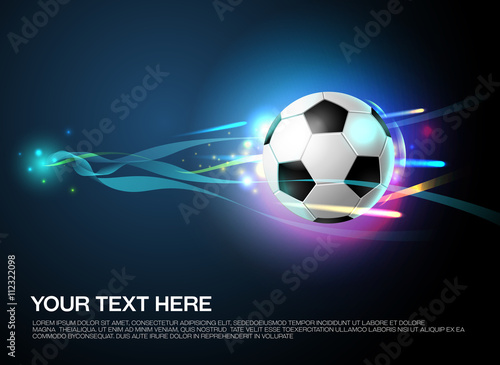 football shoot with sparkling light background